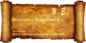 Malovecz Engelbert névjegykártya